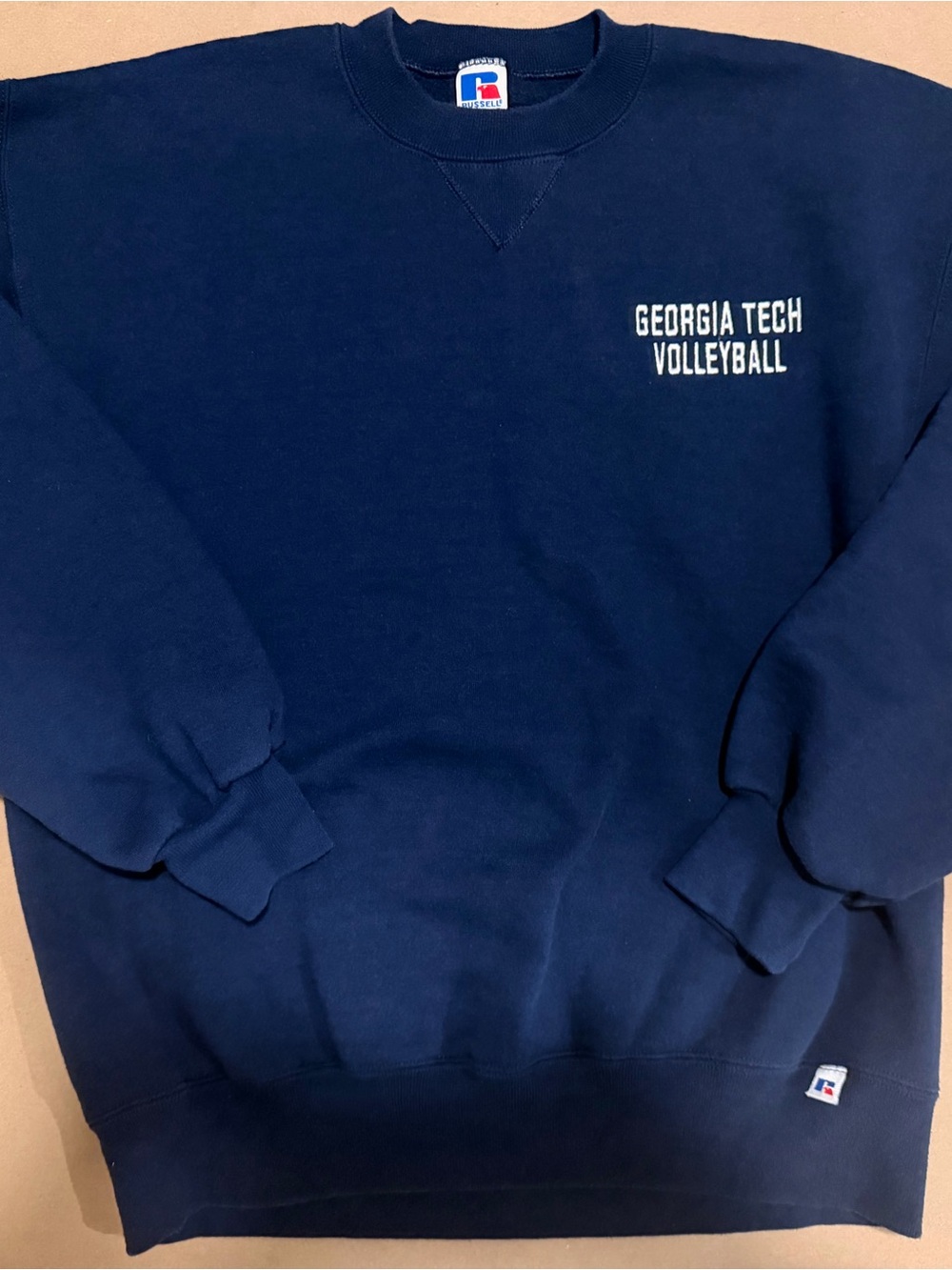 Vintage Russell Athletic Navy "Georgia Tech Volleyball" Crewneck Sweatshirt